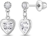 In Season Jewelry My First Dangle Hearts Girl Earrings
