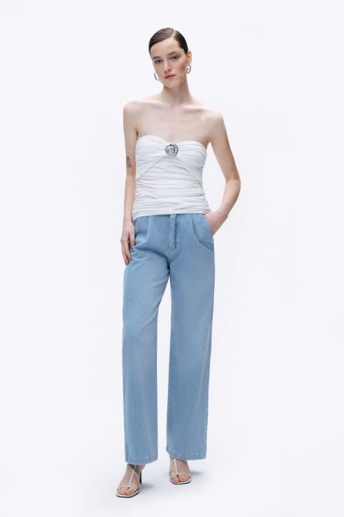 NOCTURNE NOCTURNE OYSTER ACCESSORY BLOUSE