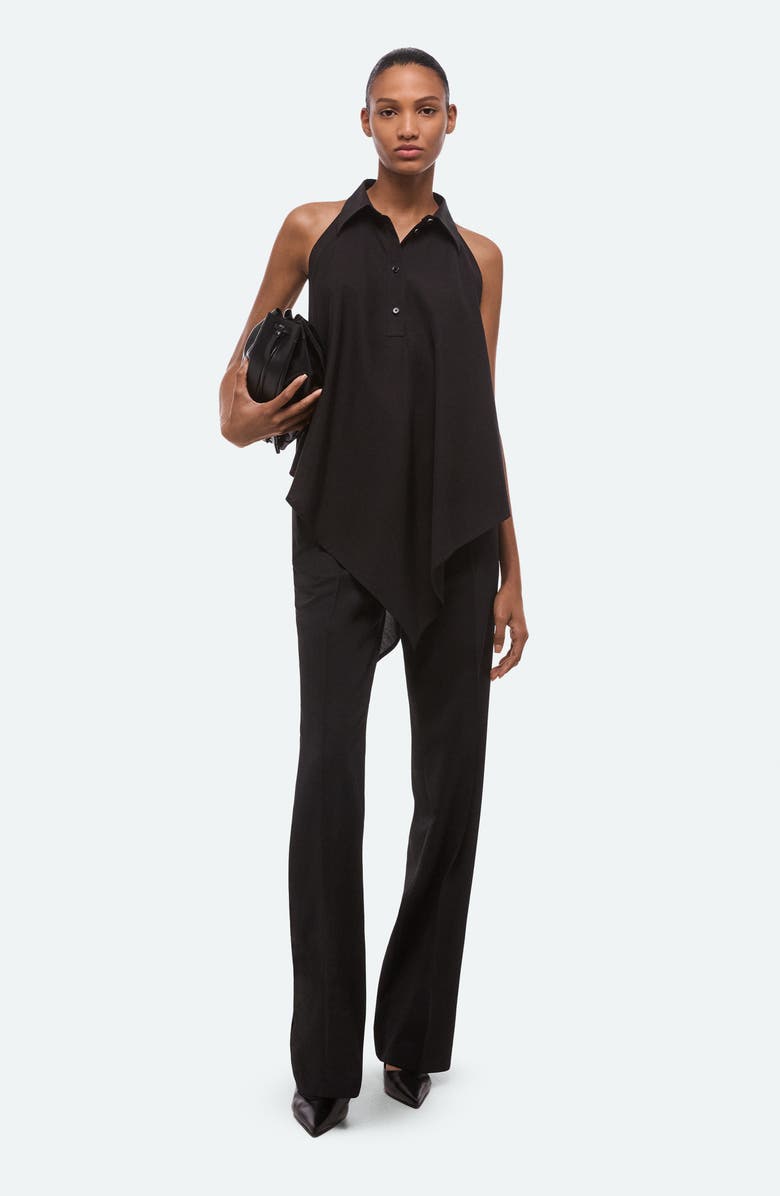 Helmut Lang Sleeveless Cotton Shirt, Alternate, color, Black