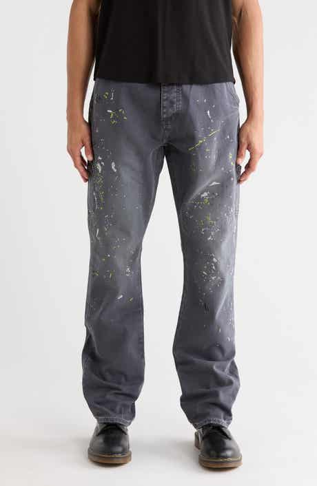 PURPLE BRAND Embellished Paint Carpenter Jeans
