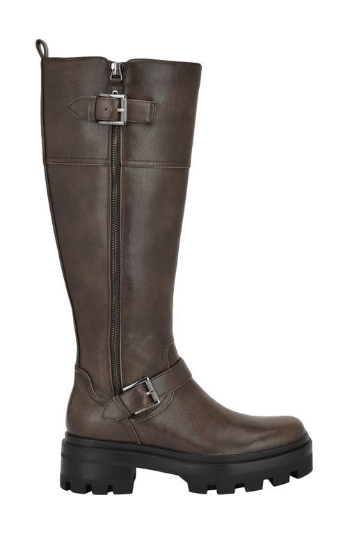 Guess Lynnie Knee High Boot In Brown