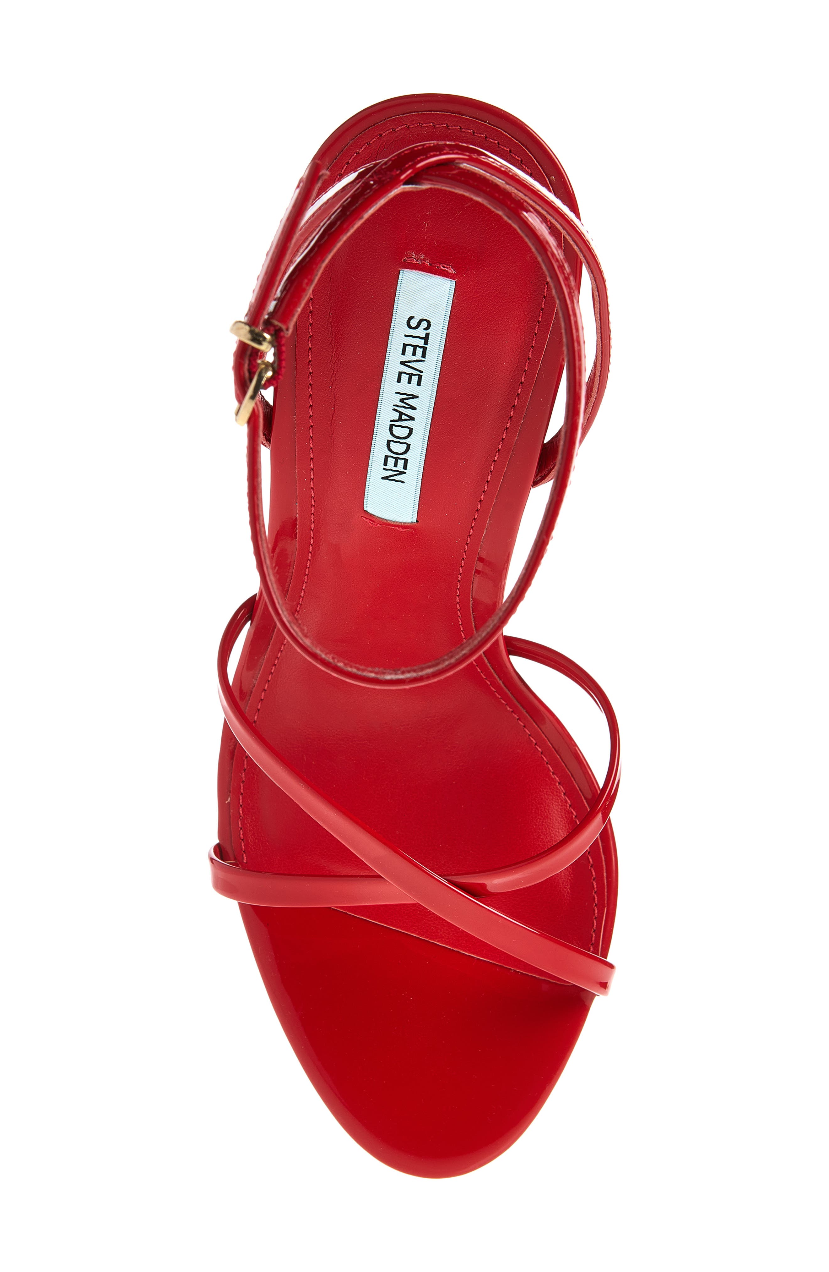 Layers Ankle Strap Wedge Sandal, Alternate, color, RED PATENT