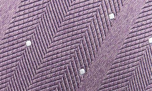 David Donahue Stripe & Dot Silk Tie In Pink