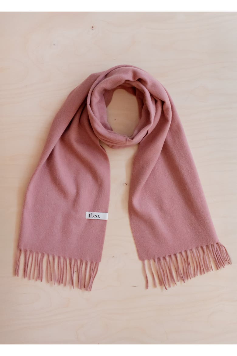 Lambswool Block Color Oversized Scarf, Alternate, color, Blush