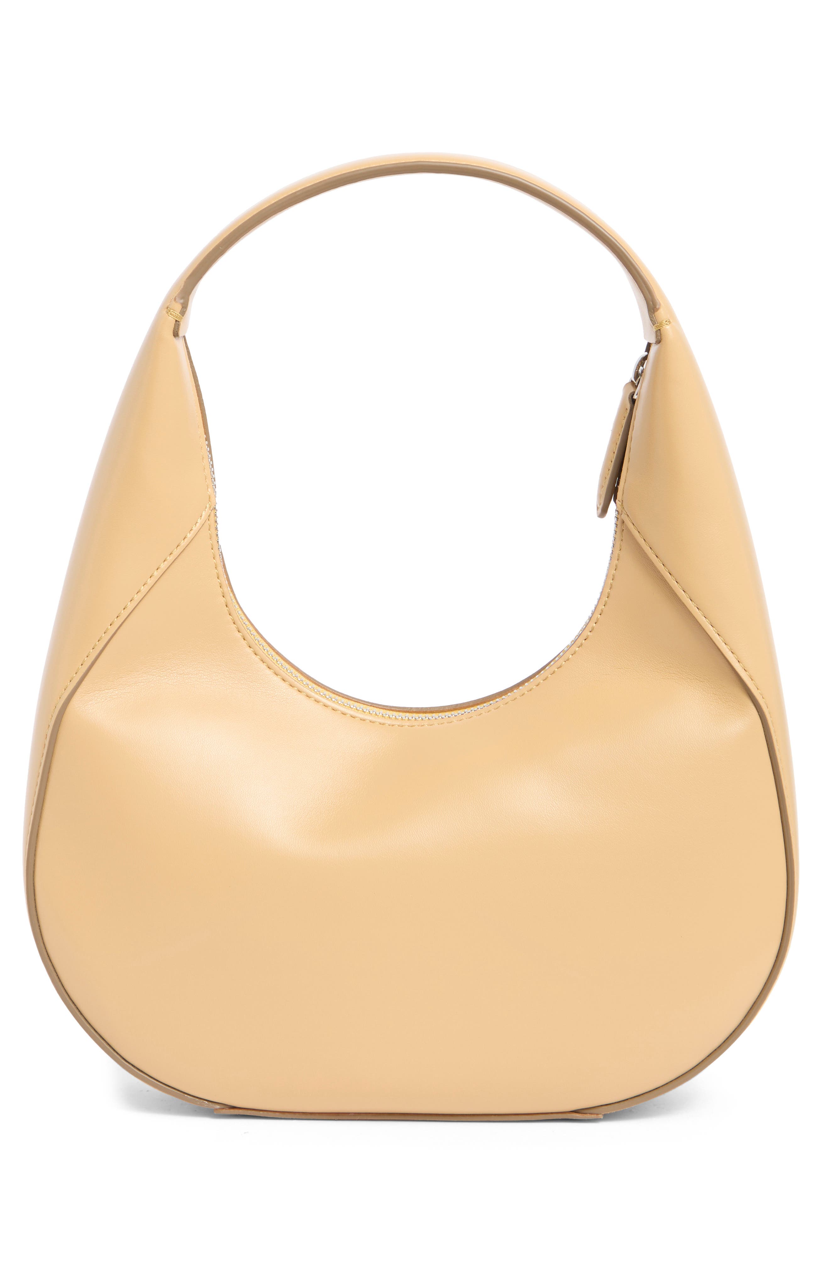 Stella McCartney Logo Line Faux Leather Hobo Bag, Alternate, color, 
