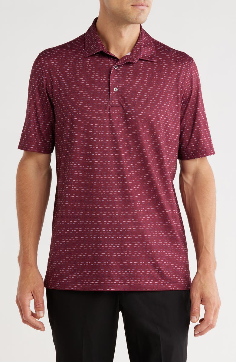 Greg Norman After Hours Print Golf Polo, Main, color, Zinfandel