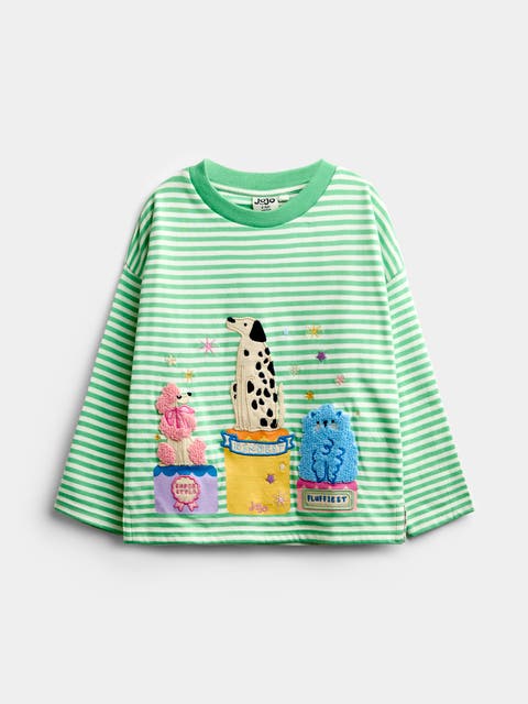 Kids' Crew Neck Long Sleeve Embroidered Top (baby)
