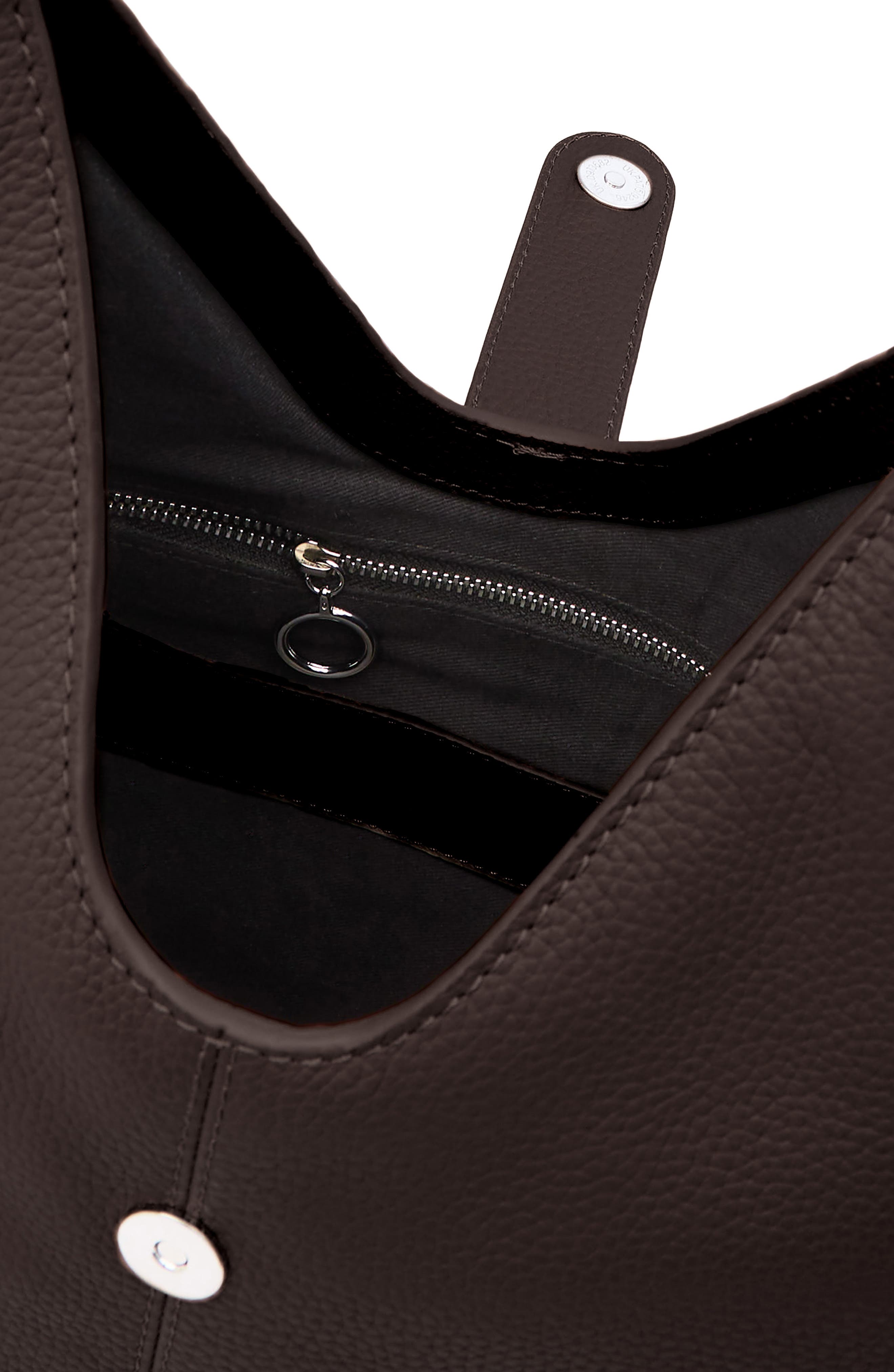 Large Nelli Pebble Leather Hobo Bag, Alternate, color, CACAO