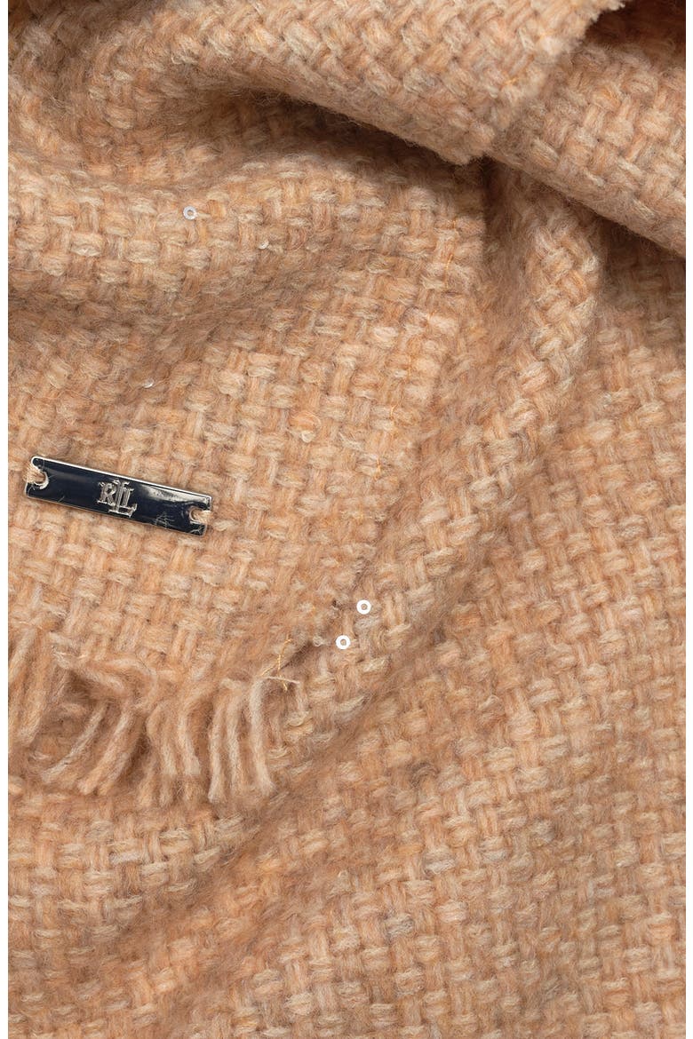 Soft Basket Weave Scarf, Alternate, color, Oatmeal Heather