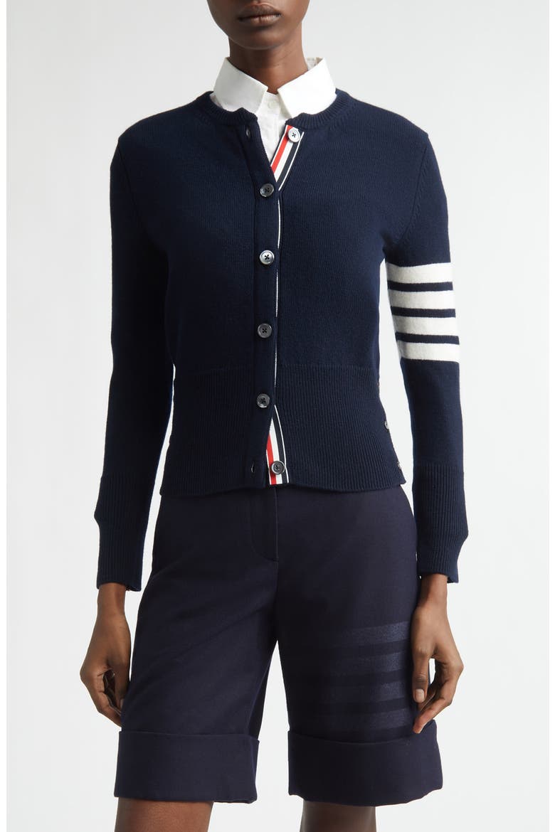 Merino Wool Cardigan, Main, color, NAVY