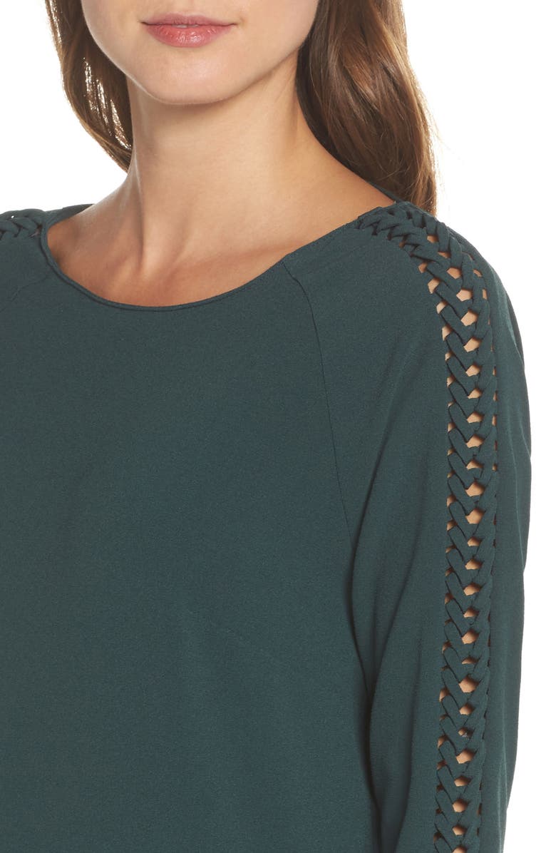 Felicity & Coco Shea Lace-Up Sleeve Shift Dress, Alternate, color, 