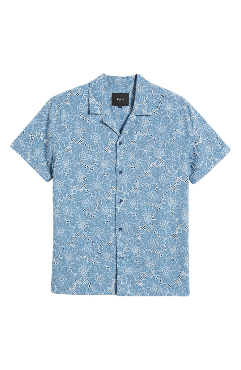 Rails Tyler Embroidered Eyelet Cotton Camp Shirt, Alternate, color, 