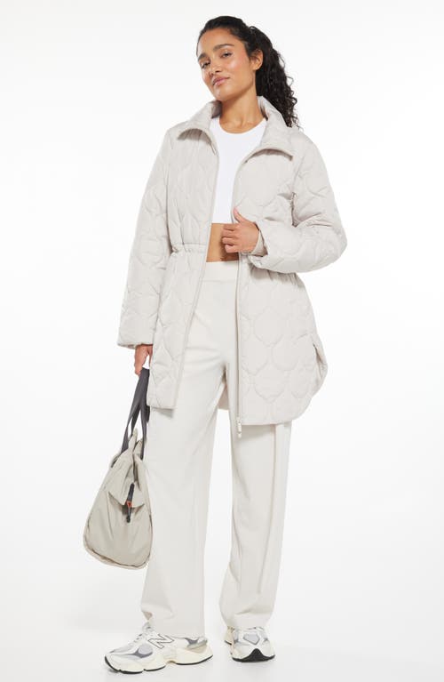 Zella Longline Onion Quilted Bomber Jacket