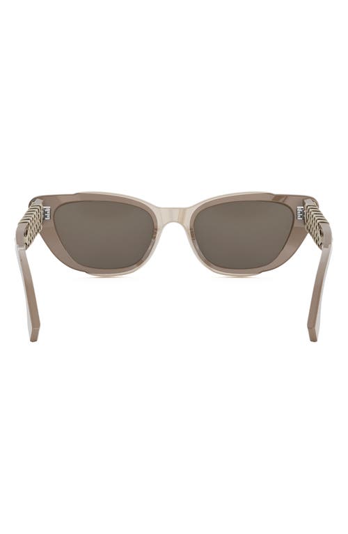 Fendi Interlace Cat Eye Sunglasses In Gray