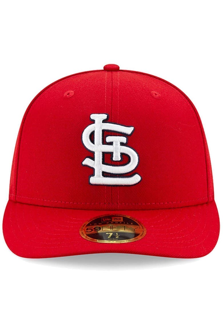 Men's New Era Red St. Louis Cardinals Authentic Collection On-Field Low Profile 59FIFTY Fitted Hat, Main, color, RED