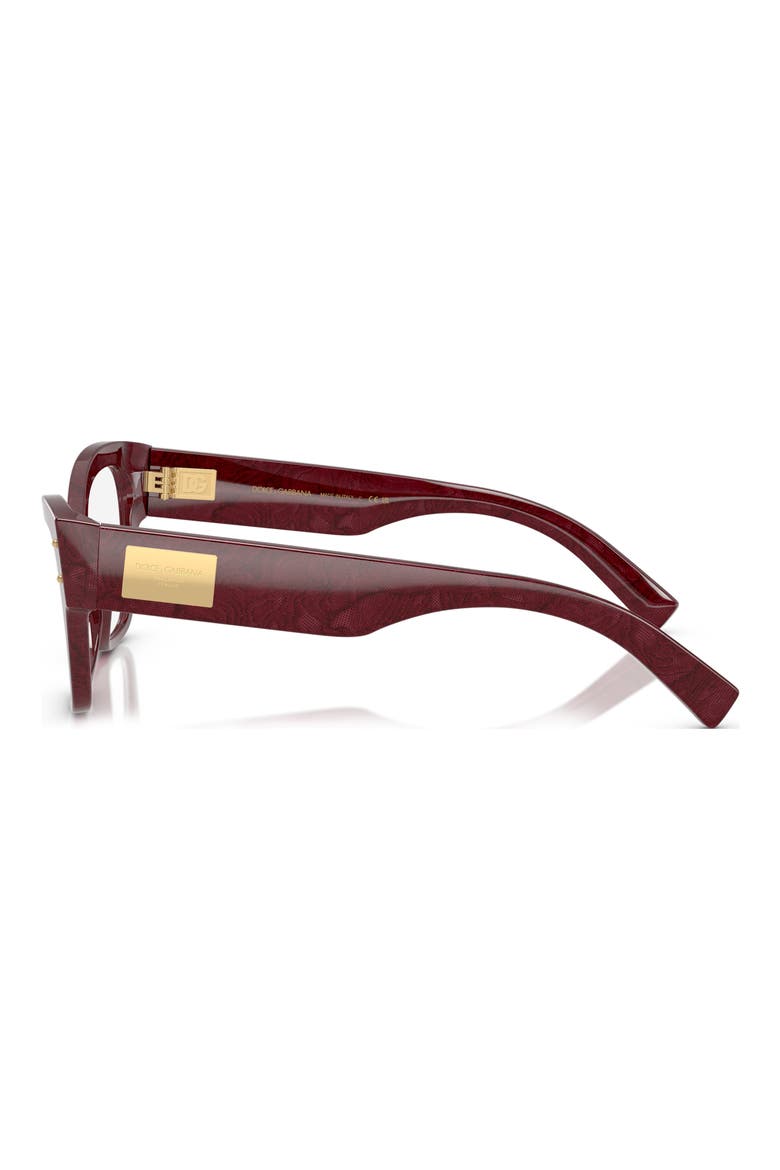 52mm Butterfly Optical Glasses, Alternate, color, BORDEAUX