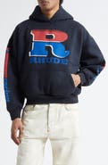 Rhude Split Petrol Logo Graphic Hoodie