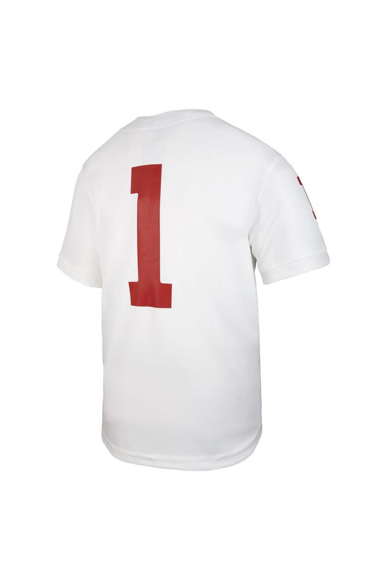Youth Jordan Brand #1 White Oklahoma Sooners Untouchable Replica Game Jersey, Alternate, color, White