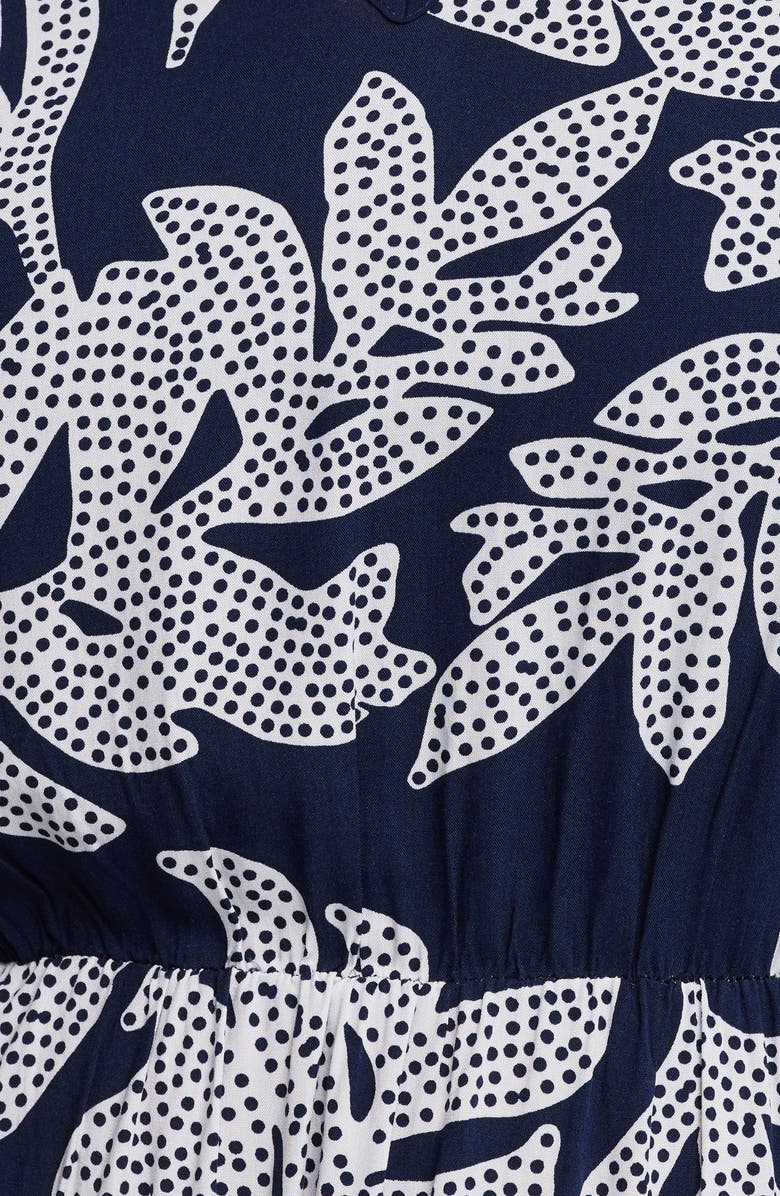 Estelle Leafy Long Sleeve Tiered Midi Dress, Alternate, color, 