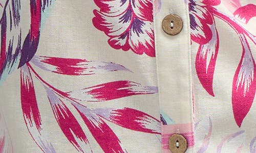 Nvlt Short Sleeve Crop Button-up Shirt In Tropical Pink