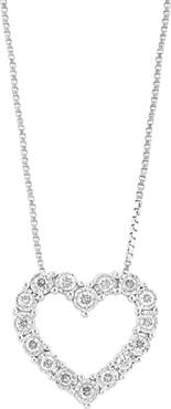 EFFY Sterling Silver Diamond Heart Pendant Necklace