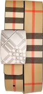 Burberry Engraved Buckle Reversible Belt