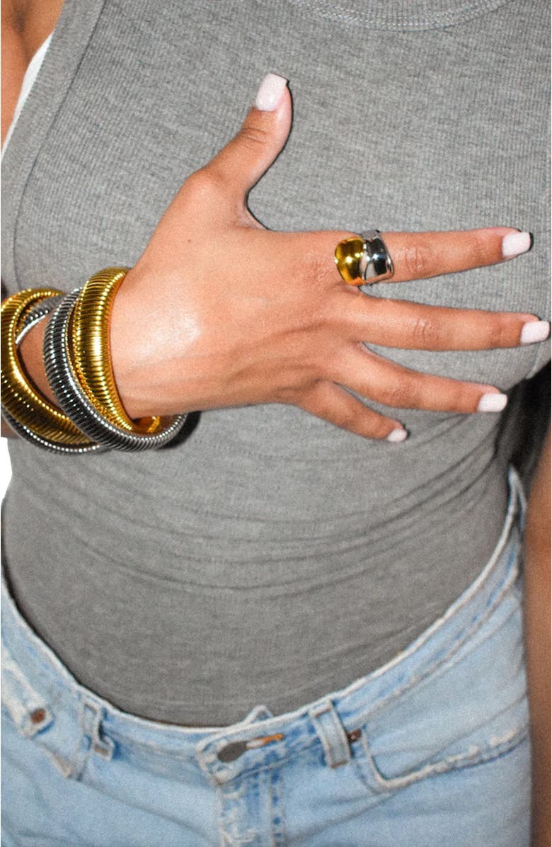 BEN ONI Cadence Gold and Silver Ring, Alternate, color, Gold