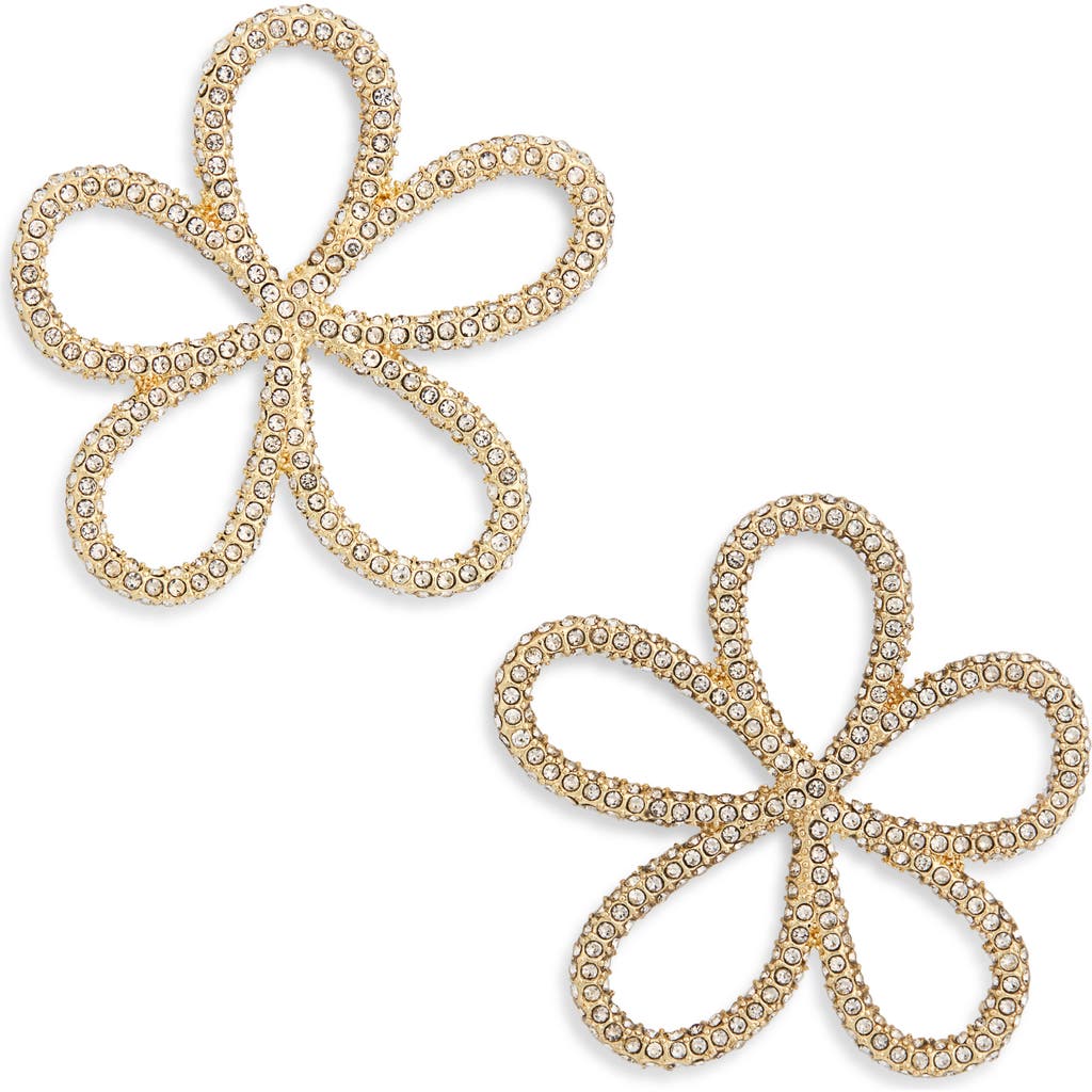 Baublebar Crystal Flower Outline Stud Earrings
