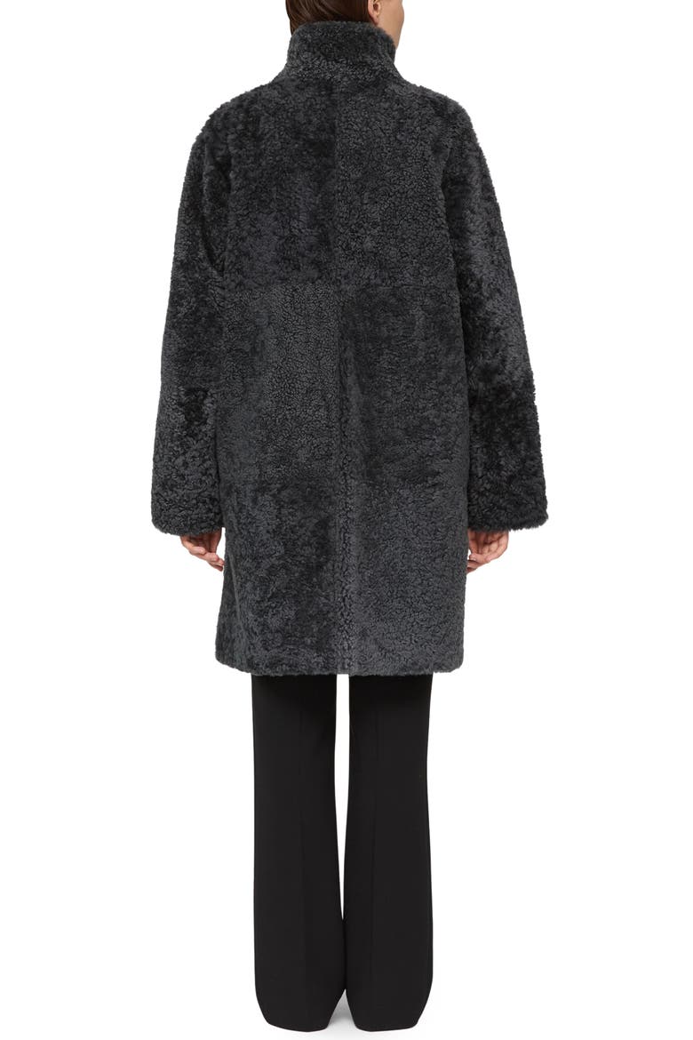 Reversible Genuine Shearling Coat, Alternate, color, GRAPHITE/ BLACK