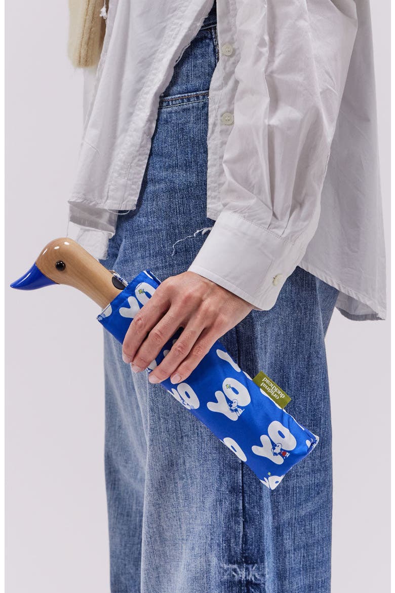 Peanuts Eco-Friendly Compact Duck Umbrella, Alternate, color, Yo