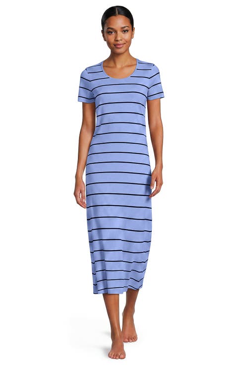 Cotton Short Sleeve Midcalf Nightgown
