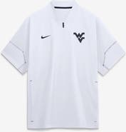 Nike Men's Nike White West Virginia Mountaineers 2026 Sideline Short Sleeve Quarter-Zip Coach Jacket