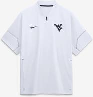 Nike Men's Nike White West Virginia Mountaineers 2026 Sideline Short Sleeve Quarter-Zip Coach Jacket