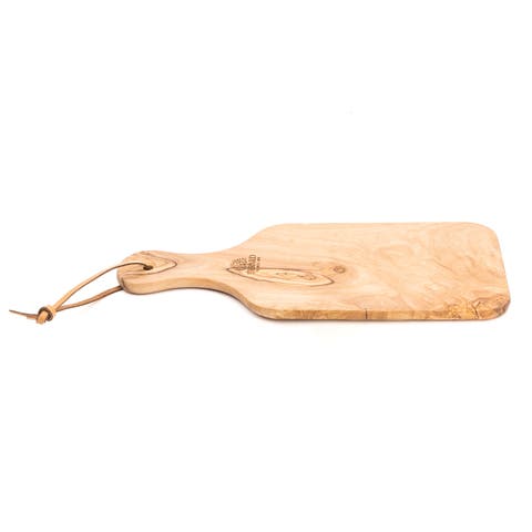 Olivewood Handcrafted 10-Inch Cutting Board with Handle