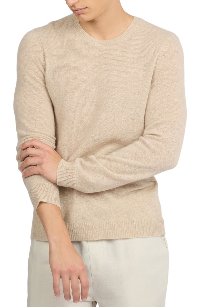 Onia Featherweight Cashmere Sweater, Alternate, color, Stone