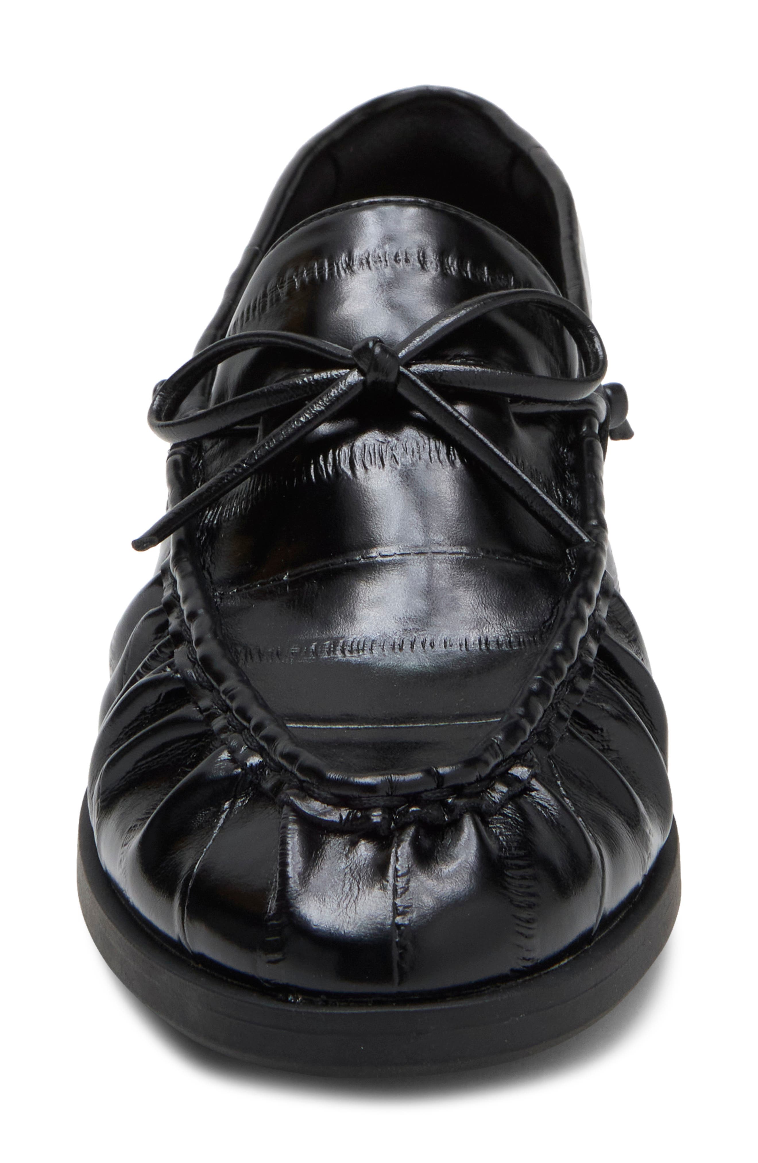 Kennady Leather Loafer, Alternate, color, BLACK