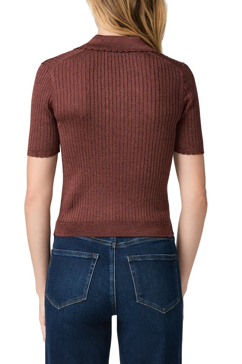 Una Rib Top, Alternate, color, GARNET MARL