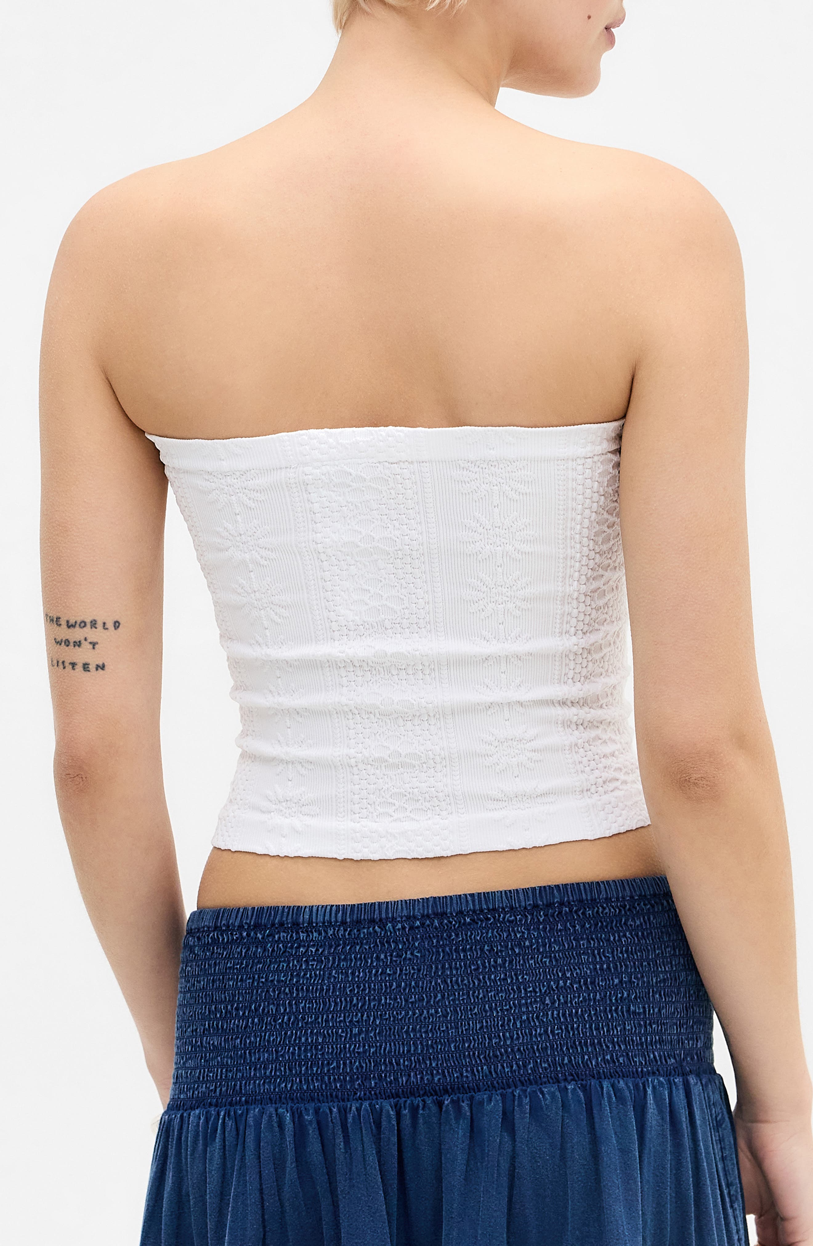 Floral Knit Crop Bandeau Top - image 4
