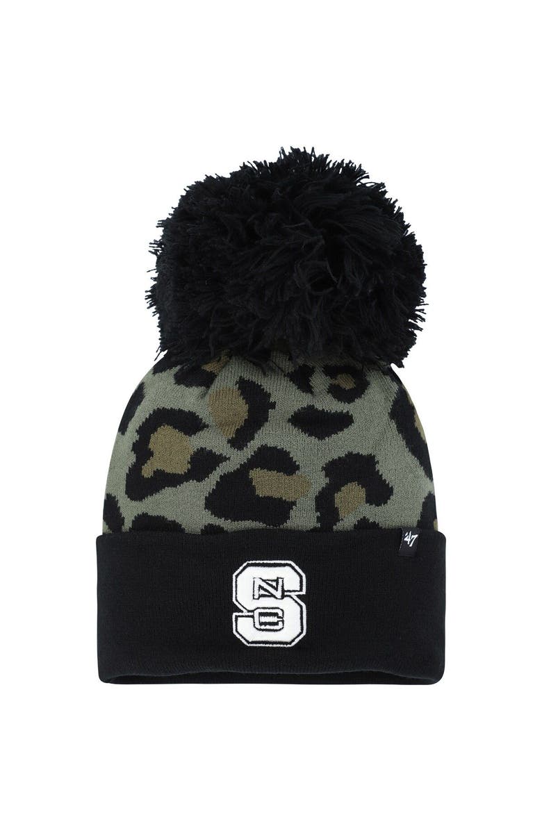 '47 Women's '47 Hunter Green NC State Wolfpack Bagheera Cuffed Knit Hat with Pom, Main, color, Green