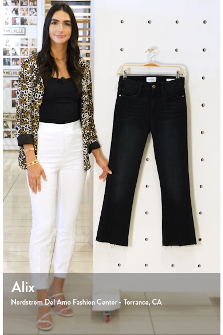 Le Crop Mini Raw Hem Bootcut Jeans video