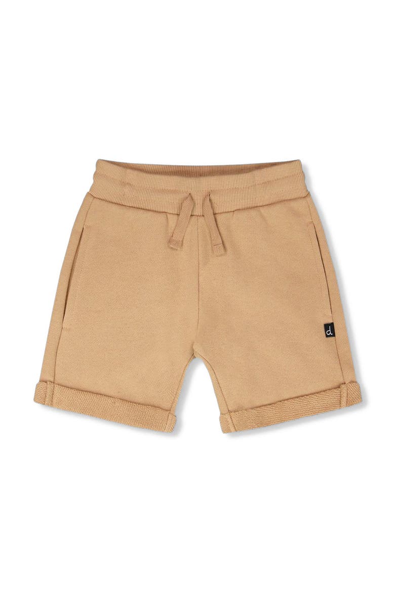 Elastic Waist with Drawstring French Terry Shorts, Main, color, Beige