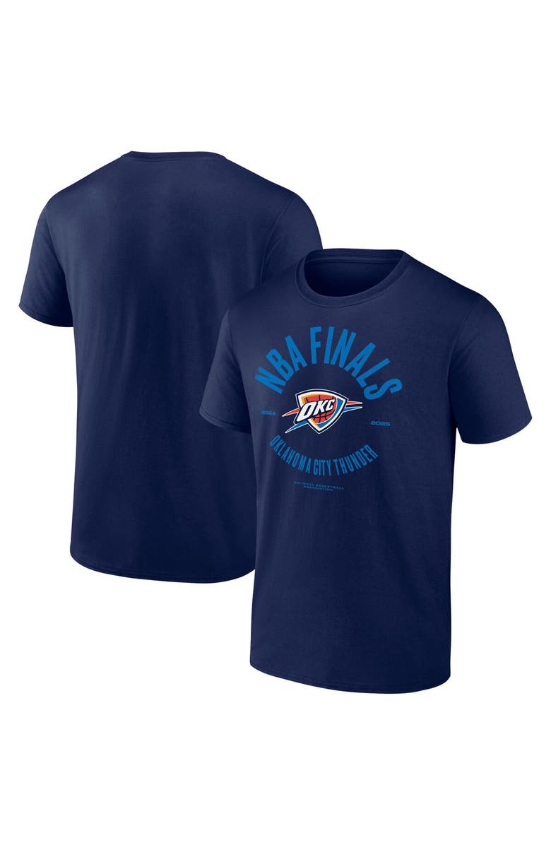 FANATICS Men's Fanatics  Navy Oklahoma City Thunder 2025 NBA Finals Charging Foul T-Shirt, Alternate, color, 
