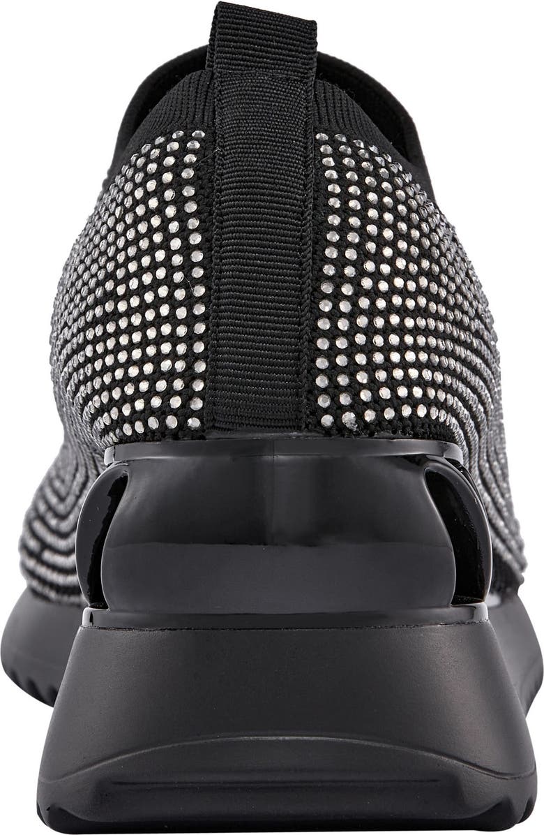 LADY COUTURE Bella Rhinestone Sneaker, Alternate, color, Black Multi