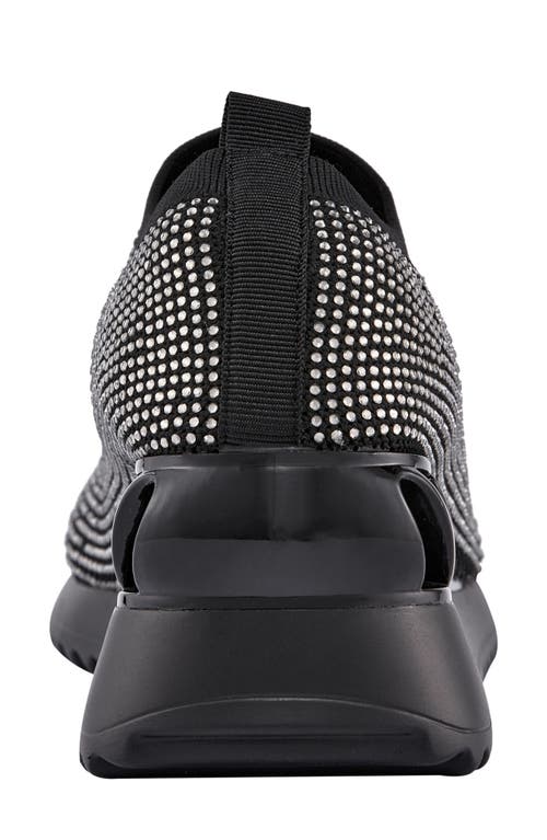 Lady Couture Bella Rhinestone Sneaker In Black