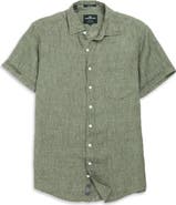 Rodd & Gunn Palm Beach Sports Fit Short Sleeve Linen Button-Up Shirt