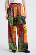 Dressed in Lala Never Taking These Off Colorblock Bandana Wide Leg Pants