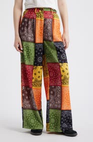 Dressed in Lala Never Taking These Off Colorblock Bandana Wide Leg Pants