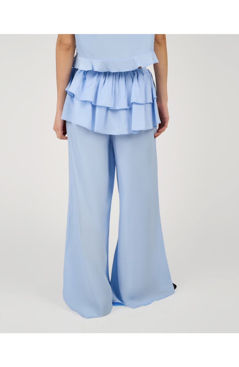 WeWoreWhat Ruffle Waist Flare Pant, Alternate, color, Sky