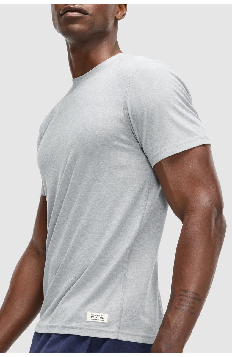 Peloton Dreamblend Set In Short Sleeve, Alternate, color, Light Heather Grey