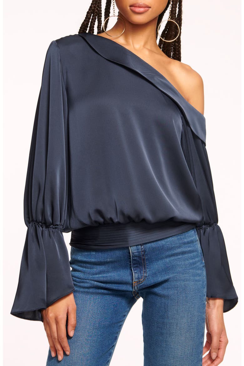 Sammy One-Shoulder Top, Main, color, NAVY